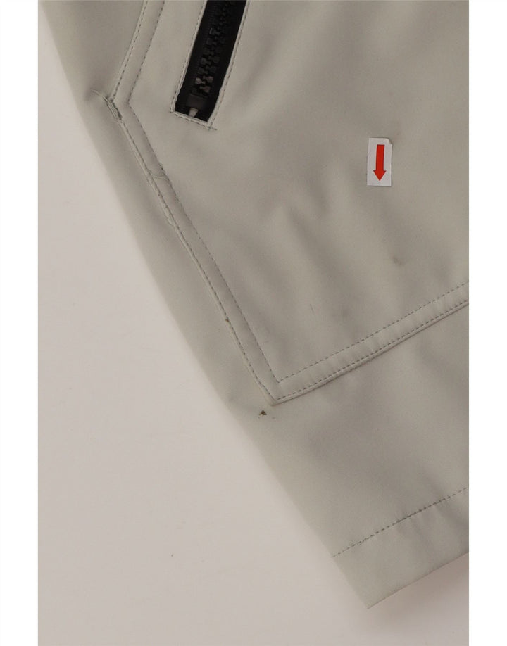 CALVIN KLEIN Женская ветровка с капюшоном UK 16, большой серый полиэстер