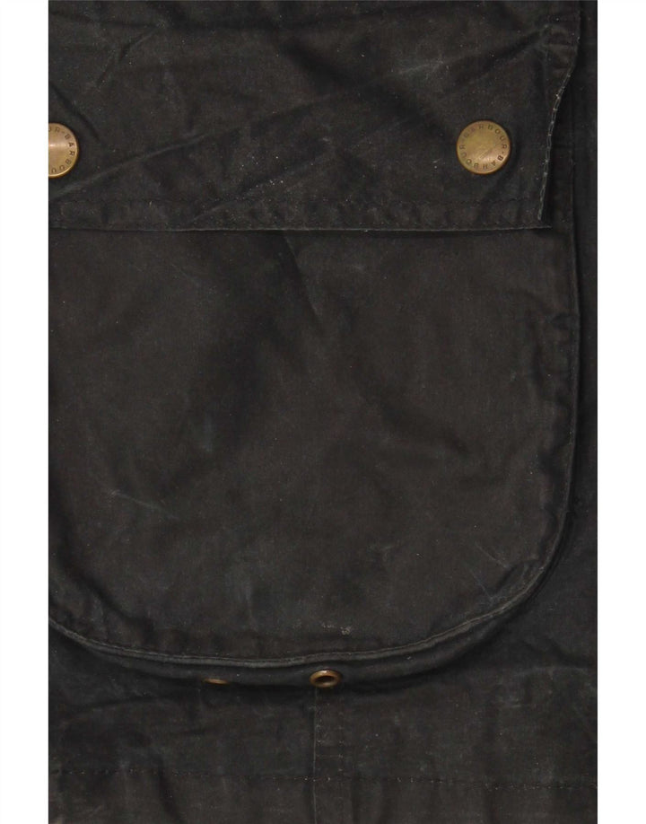 Женская куртка Barbour из вощеного хлопка UK 10, маленькая, черная