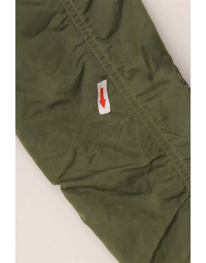 Женский бомбер с графическим рисунком Alpha Industries UK 6 XS Зеленый нейлон