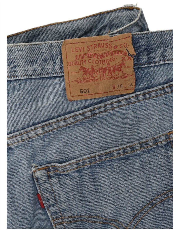 Мужские прямые джинсы Levi's 501 W38 L30 синие, хлопок