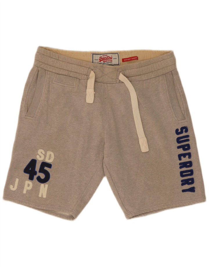 Мужские спортивные шорты Superdry с рисунком, средний серый хлопок с крапинками