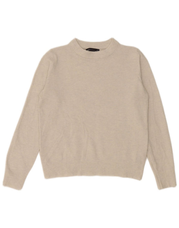 Женский укороченный джемпер с круглым вырезом Marks & Spencer UK 6 XS Off White