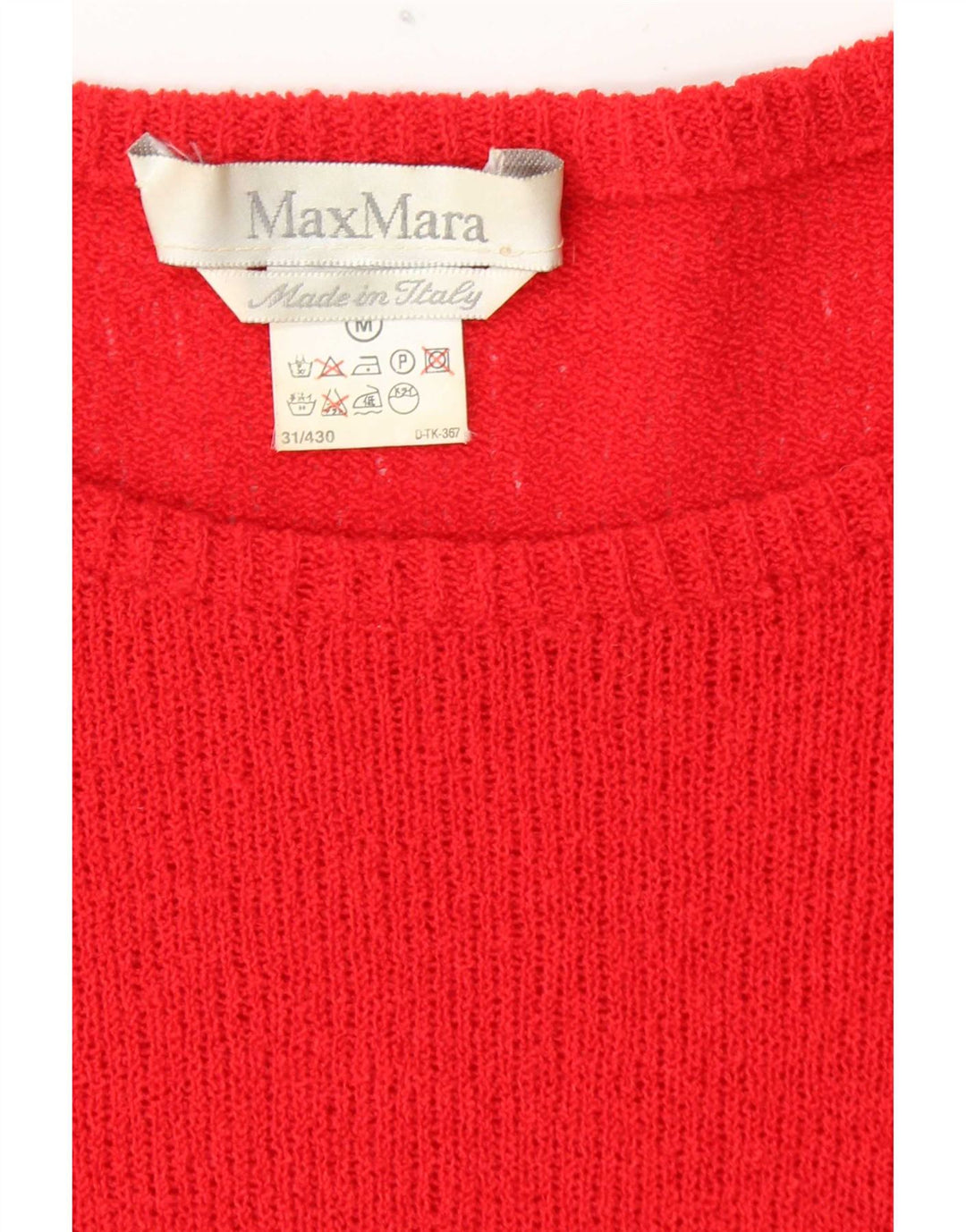 Женское платье-джемпер с длинным рукавом Max Mara UK 12, средний красный