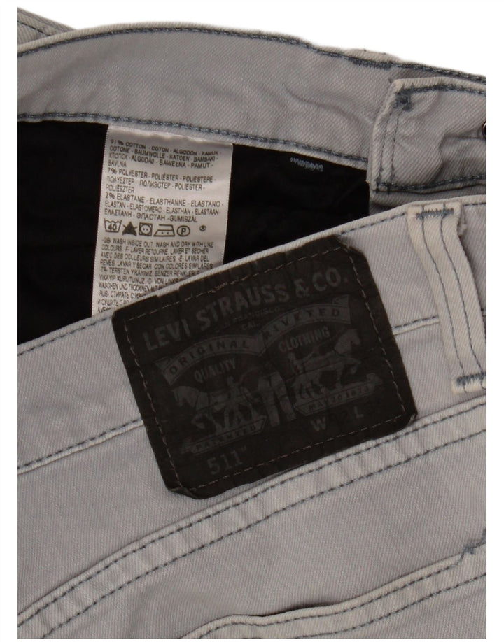 Мужские джинсы Levi's 511 Slim W32 L27 Серые хлопковые