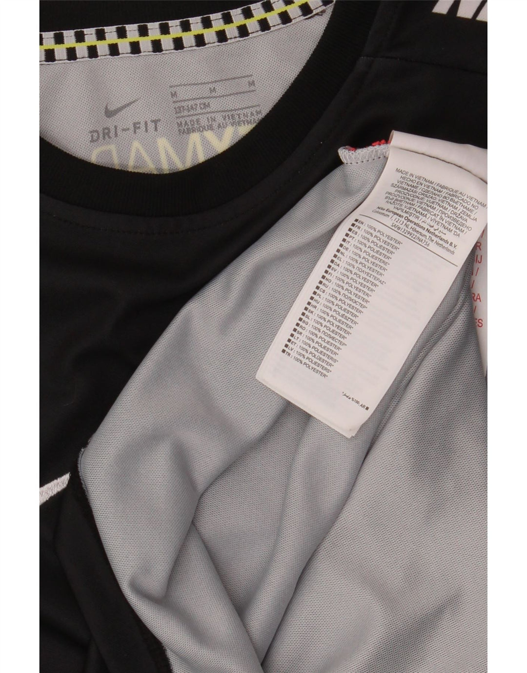 Футболка NIKE Mercurial с рисунком для мальчиков, топ 10–11 лет, средний черный полиэстер