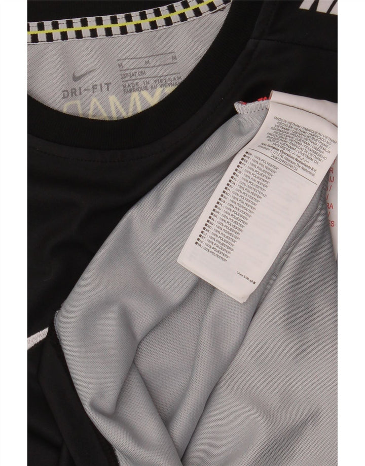 Футболка NIKE Mercurial с рисунком для мальчиков, топ 10–11 лет, средний черный полиэстер