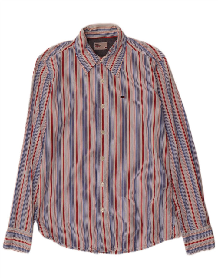 Мужская рубашка Tommy Hilfiger, маленькая хлопковая разноцветная полоска