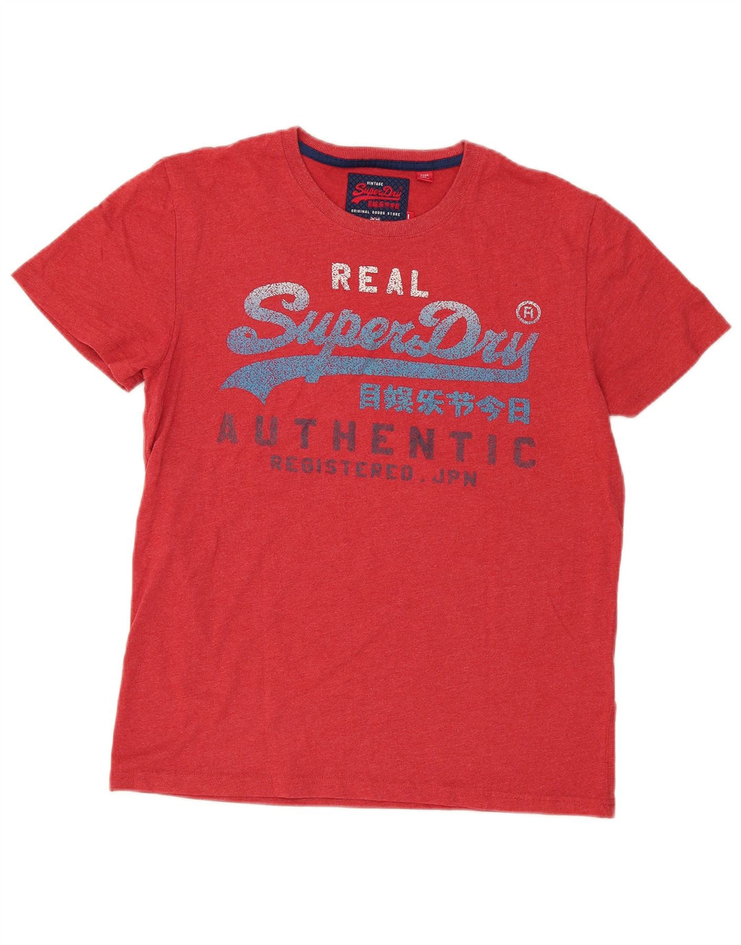 Мужская футболка с рисунком Superdry, большой красный хлопок