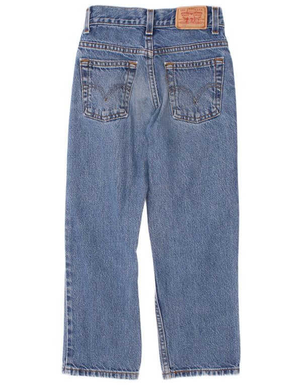 Прямые джинсы свободного кроя Levi's 550 для мальчиков 6–7 лет W22 L21, синий хлопок