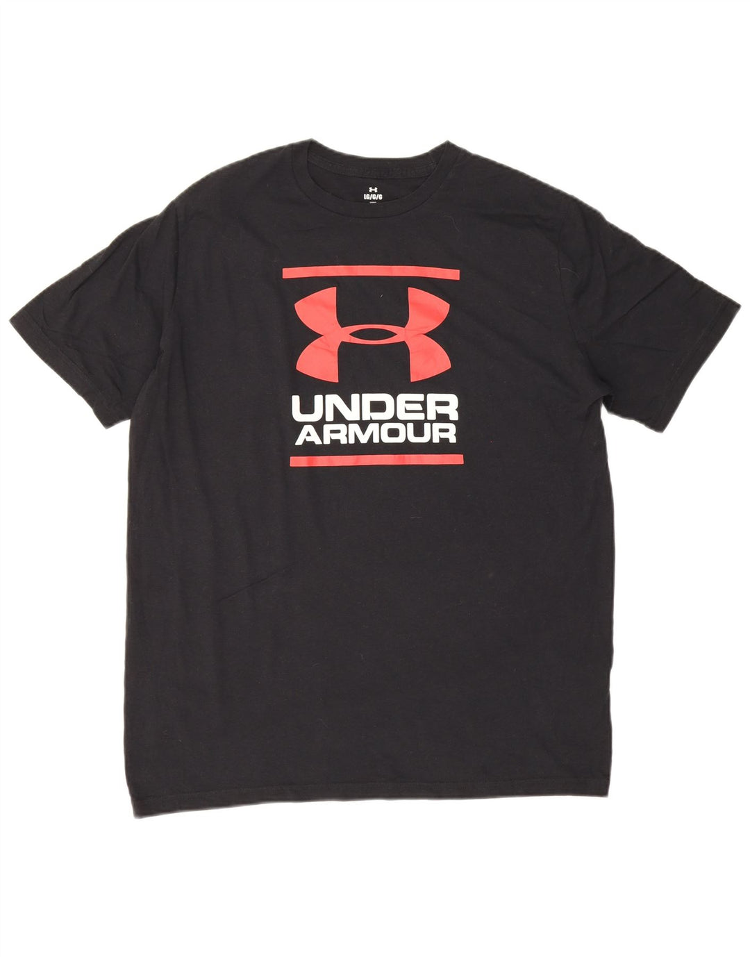 Мужская футболка с рисунком Under Armour, большой черный хлопковый топ