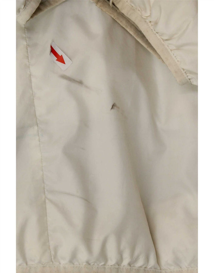 Мужская двусторонняя утепленная куртка с капюшоном Nike UK 44 2XL, полиэстер в клетку белого цвета