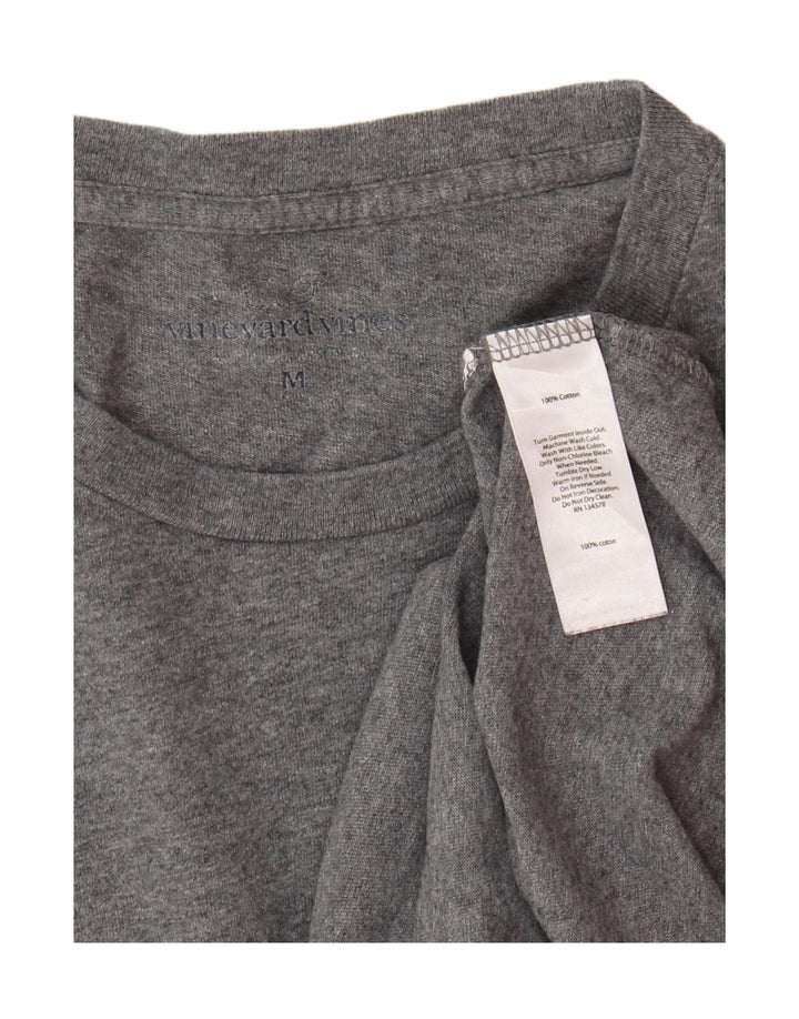 VINEYARD VINES Mens Graphic T-Shirt Top Medium Grey Cotton