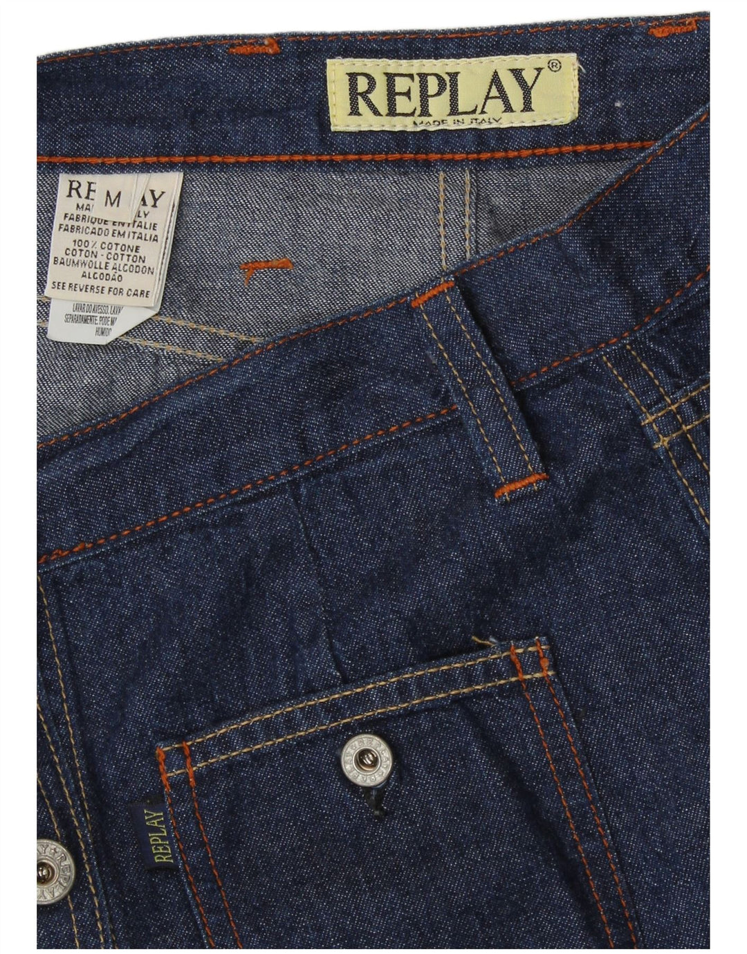 REPLAY Женская джинсовая юбка макси среднего размера W28 Темно-синяя, хлопок