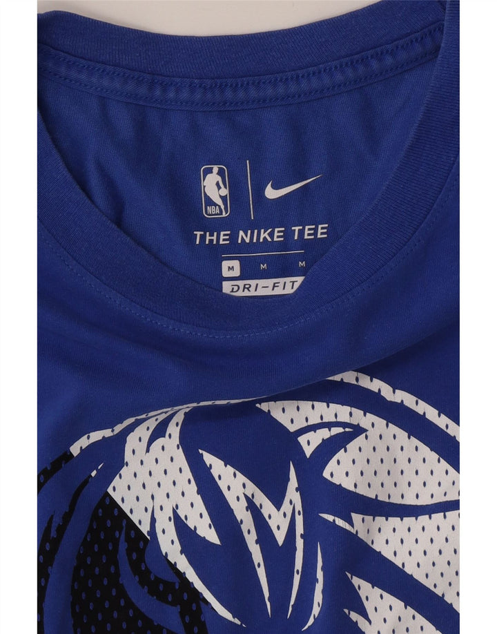 Мужская футболка с рисунком NIKE Dallas Mavericks, средний синий цвет