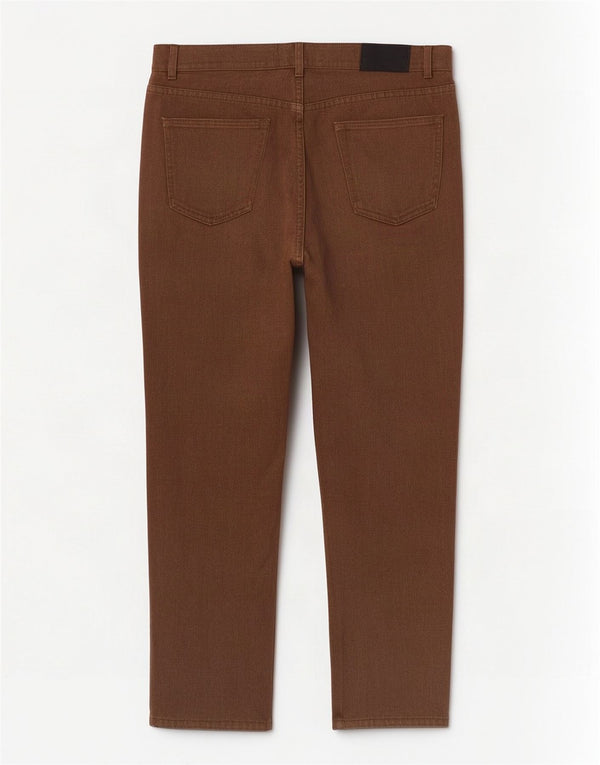 Мужские прямые повседневные брюки Zara EU 46 XL W36 L31 коричневые с рисунком «елочка»