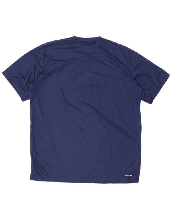 Adidas Мужская футболка Aeroready Top XL Темно-синий полиэстер