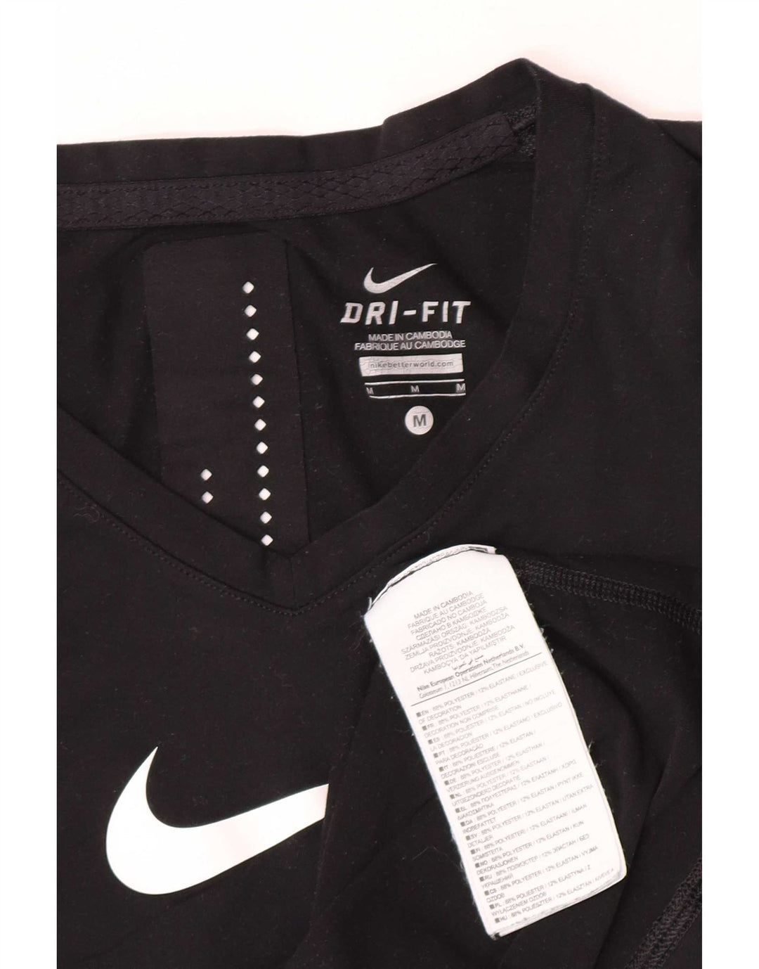 Женский жилет с графическим принтом Nike Dri Fit UK 12, средний черный, полиэстер