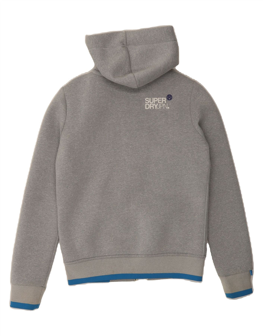 SUPERDRY Womens Zip Hoodie Sweater UK 14 Medium Grey Cotton Vintage Superdry and Second-Hand Superdry from Messina Hembry 