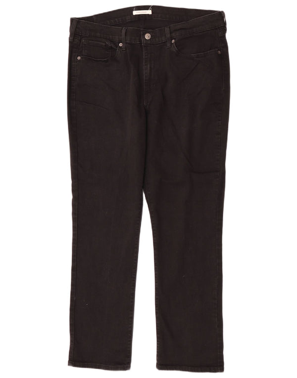 Женские классические прямые джинсы Levi's США 16 XL W33 L30, черный хлопок