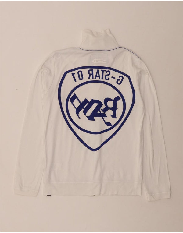 G-STAR Женский спортивный костюм с графическим рисунком, верхняя куртка UK 10, маленький белый хлопок