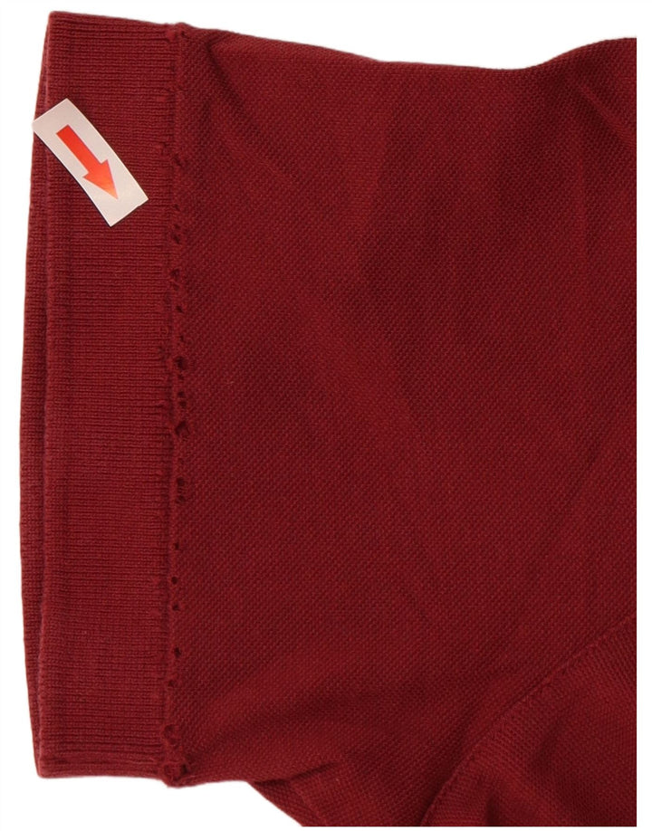 Мужская рубашка-поло HUGO BOSS, большая бордовая, хлопок