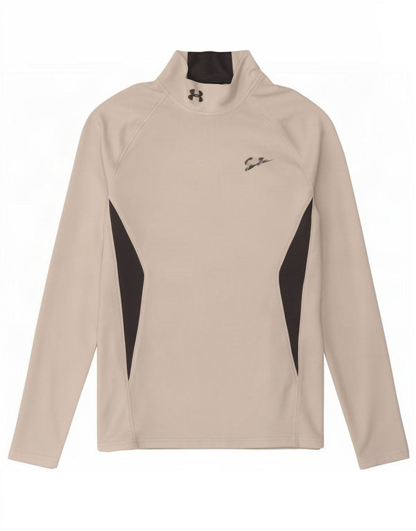 Мужской топ с длинными рукавами Under Armour Cold Gear, маленький белый с цветными блоками