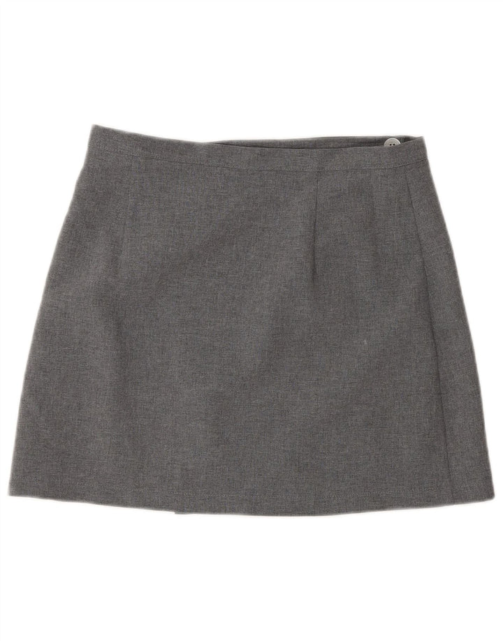 Женская мини-юбка с запахом и высокой талией Sisley IT 44 Medium W26 Серый полиэстер