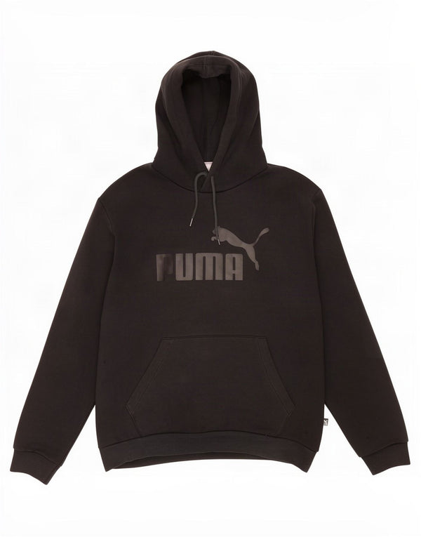 Мужской джемпер с капюшоном с рисунком Puma, большой черный, хлопковый