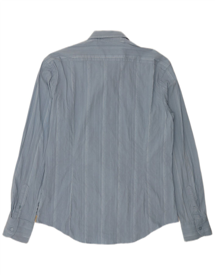 Мужская рубашка TED BAKER, размер 6, 2XL, хлопковая синяя полоска