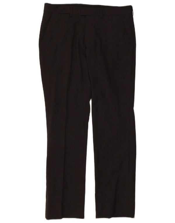 Мужские прямые костюмные брюки Zara EU 40 Medium W31 L30, серый полиэстер