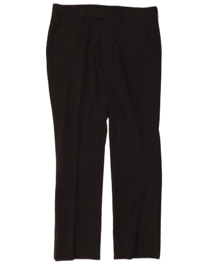 Мужские прямые костюмные брюки Zara EU 40 Medium W31 L30, серый полиэстер