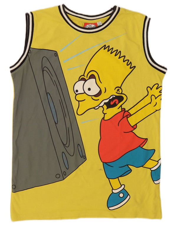 Жилет с рисунком для мальчиков The Simpsons, 13–14 лет, желтый цветной хлопок, хлопок