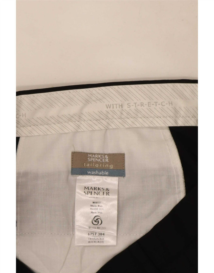Мужские костюмные брюки Marks & Spencer W36 L31 черные из полиэстера