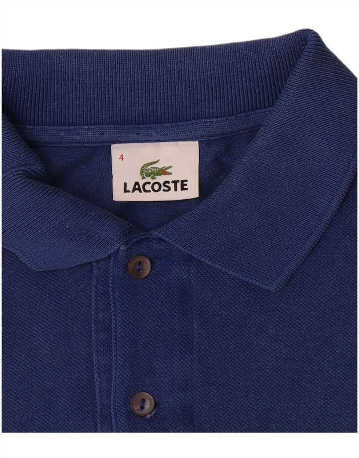 Мужская рубашка-поло Lacoste, размер 4, средний темно-синий, хлопок