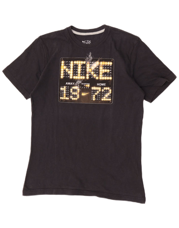 Мужская футболка обычного кроя Nike с графическим рисунком, средний черный хлопковый топ