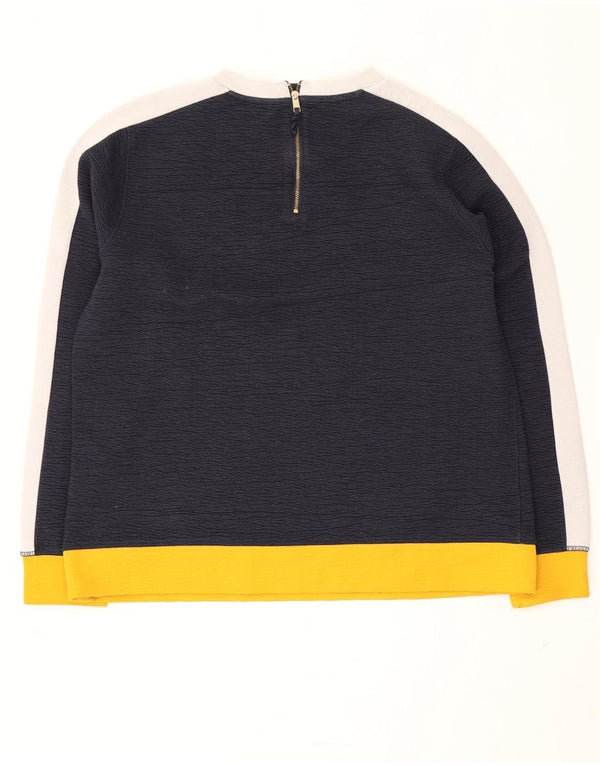 Женский свитер Tommy Hilfiger UK 18 XL Темно-синий с цветными блоками
