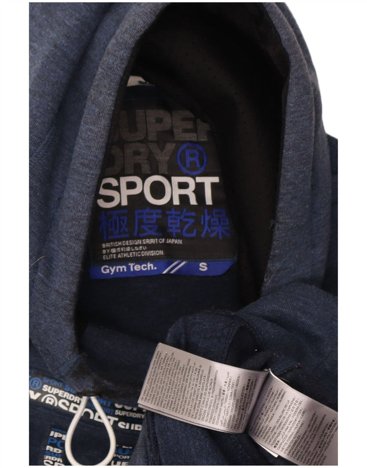 Мужской джемпер с капюшоном Superdry, маленький, темно-синий, полиэстер