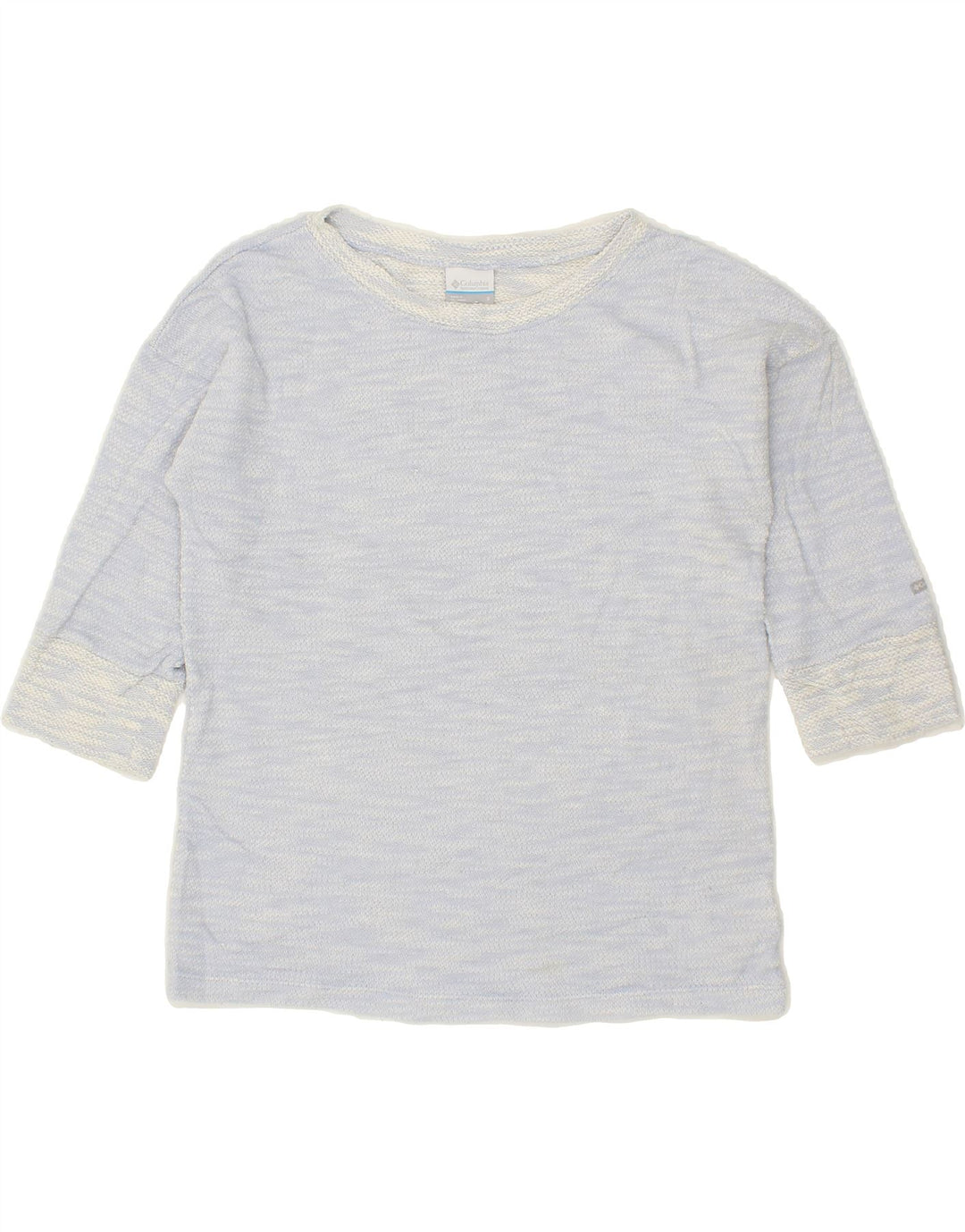 COLUMBIA Womens Oversized Top 3/4 Sleeve UK 10 Small Blue Cotton Vintage Columbia and Second-Hand Columbia from Messina Hembry 