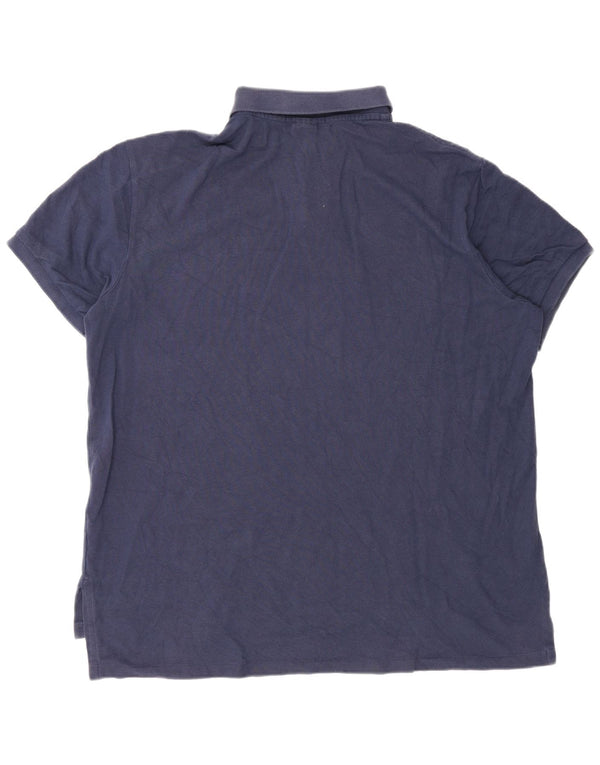 Мужская рубашка-поло на заказ Polo Ralph Lauren 2XL темно-синяя, хлопок