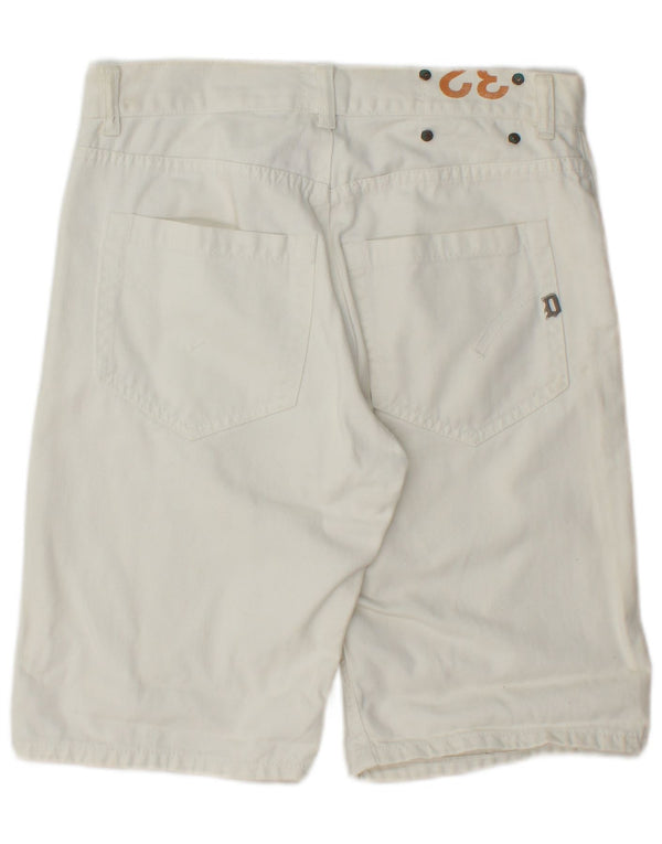 Винтажные мужские джинсовые шорты W32, средний цвет, белый хлопок, хлопок