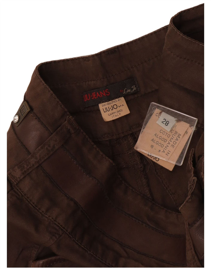 Liu Jo Женские повседневные шорты W28 Средне-коричневые хлопковые