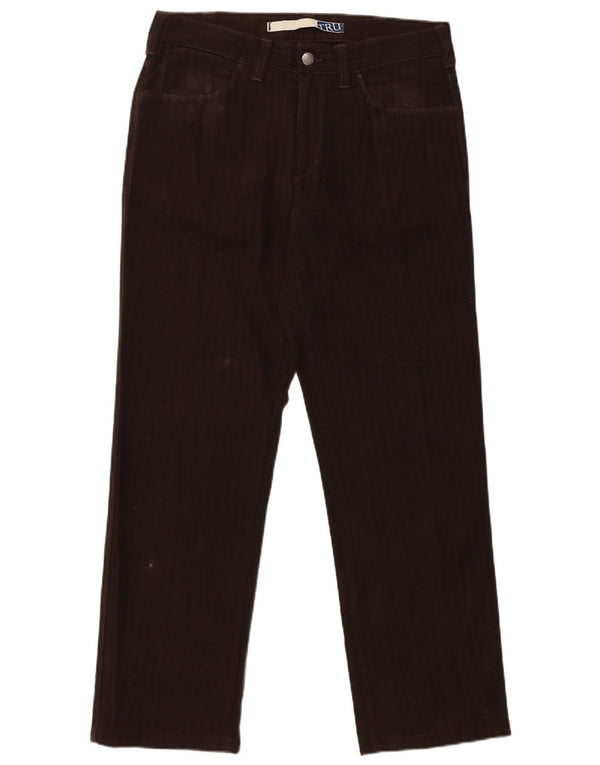 Trussardi Мужские прямые повседневные брюки IT 50 Large W32 L29 Коричневые в полоску