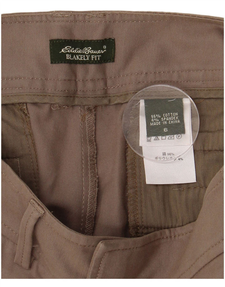 EDDIE BAUER Женские повседневные брюки Blakely Fit US 6 Medium W30 L30 Коричневые