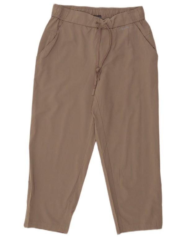 Eddie Bauer Womens Tapered Cropped Trousers Medium W30 L24 Grey Polyester