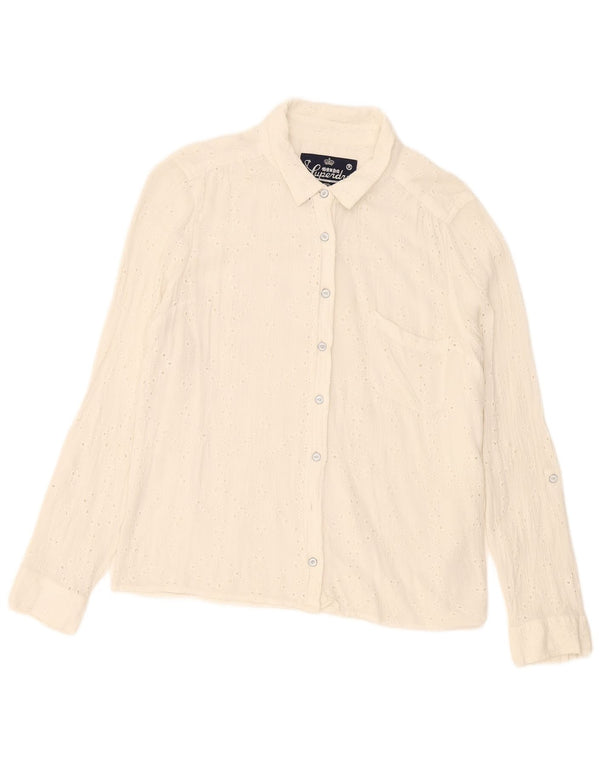Женская рубашка Superdry UK 18 XL, белый хлопок