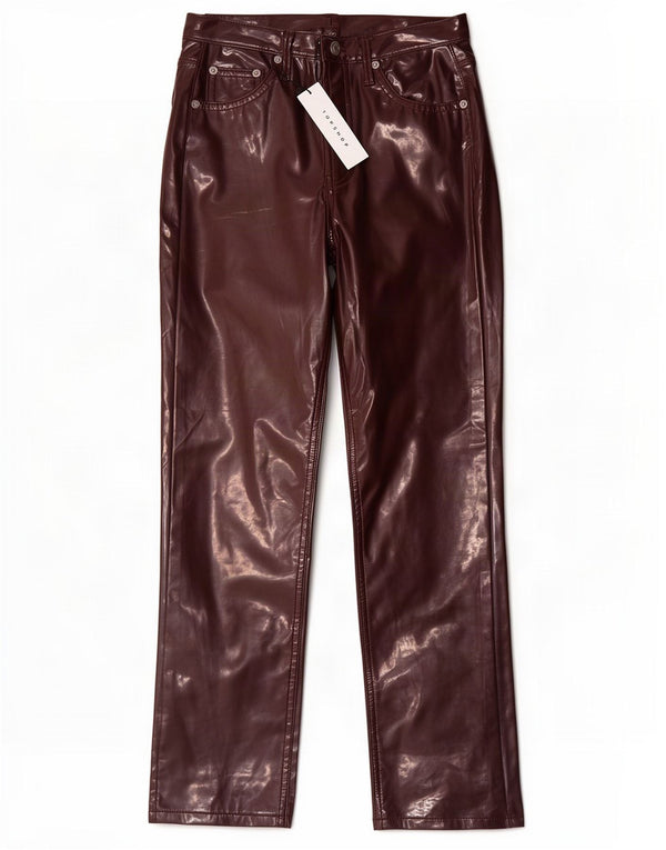 Женские прямые брюки Topshop UK 8, маленькие W26 L26, фиолетовые из полиуретана