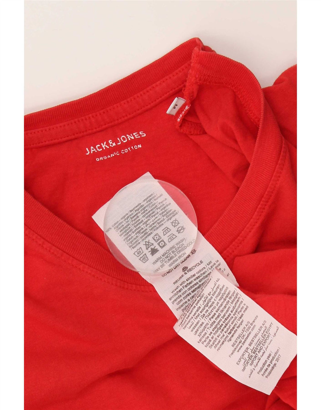 Мужская футболка Jack & Jones из хлопка среднего красного цвета