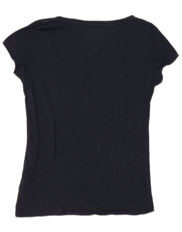 Женская футболка Tommy Hilfiger Top UK 12 Medium Navy Blue в крапинку