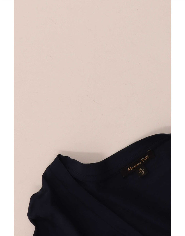 Женская блузка с рукавом 3/4 Massimo Dutti UK 12 Medium Navy Blue