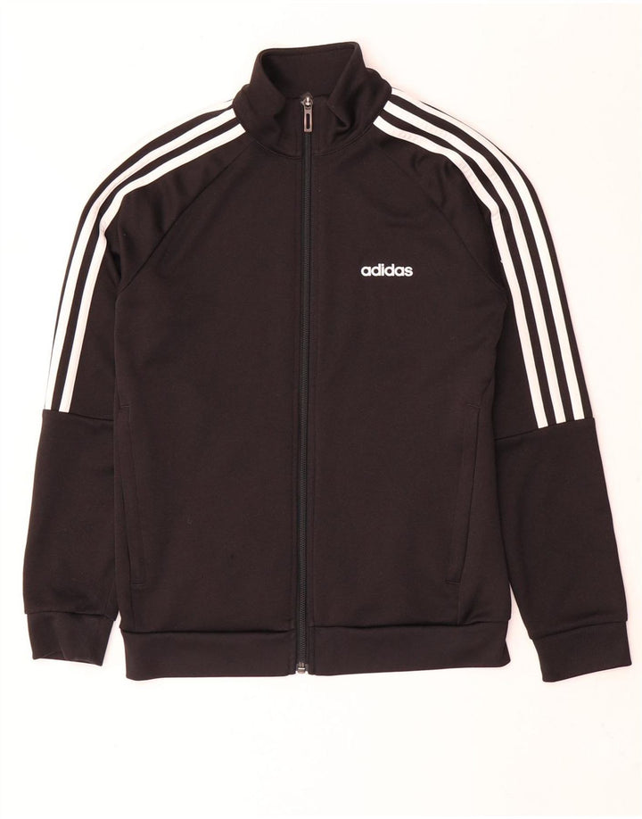 Спортивный костюм Adidas Climalite для мальчиков, верхняя куртка 11-12 лет, черный полиэстер